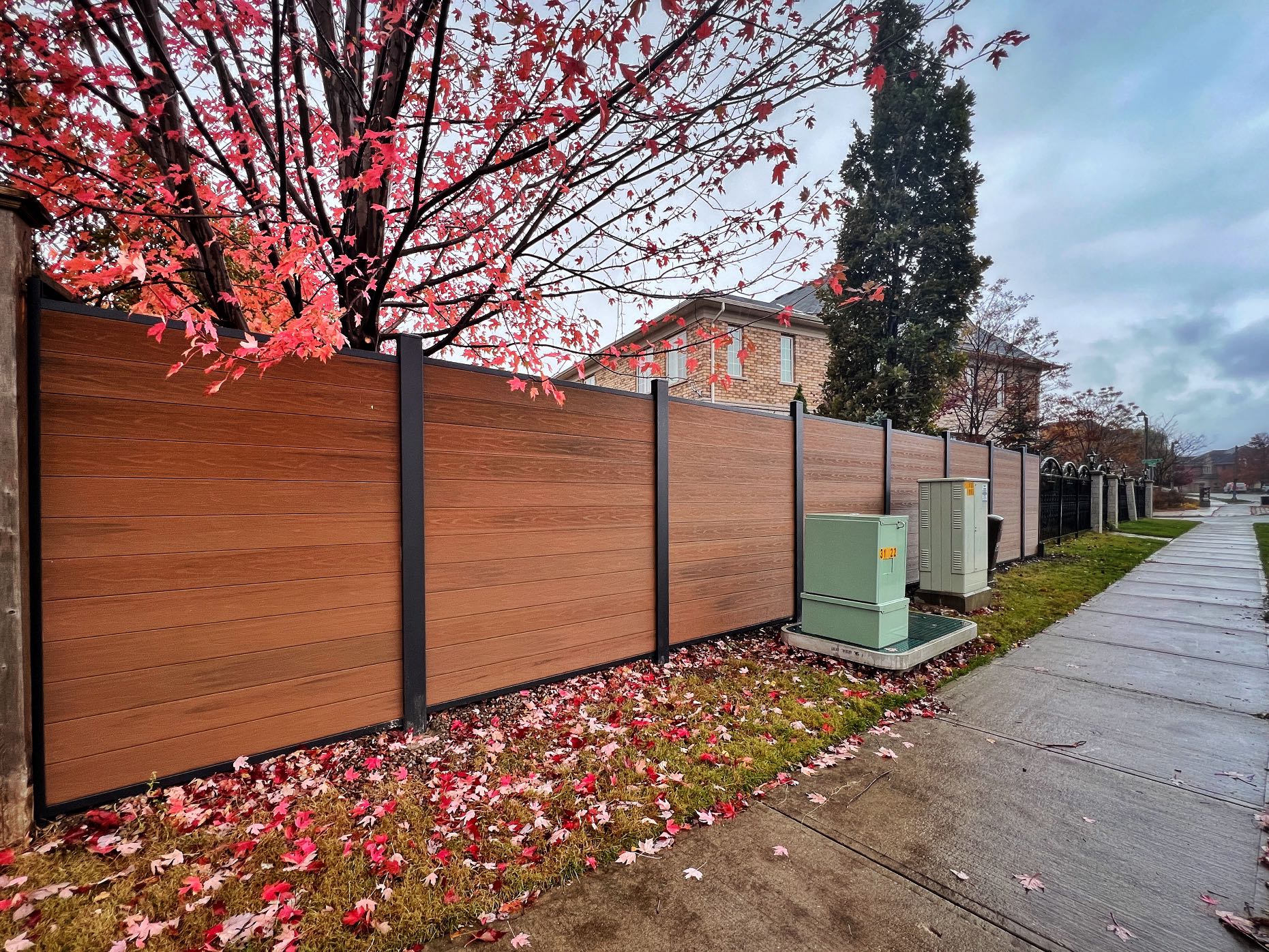 Wood-Plastic Composite Privacy Fence