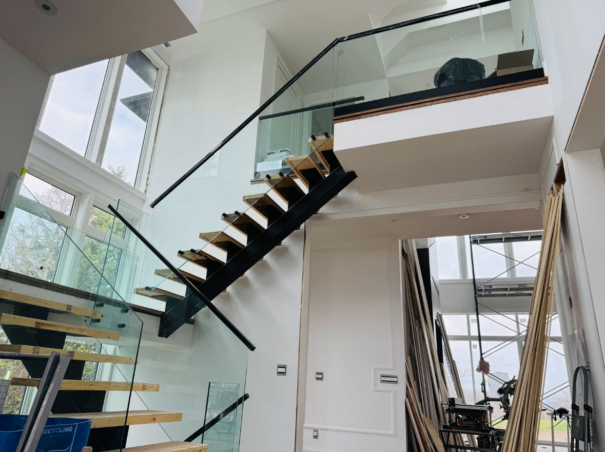Contemporary Glass and Aluminum Railings