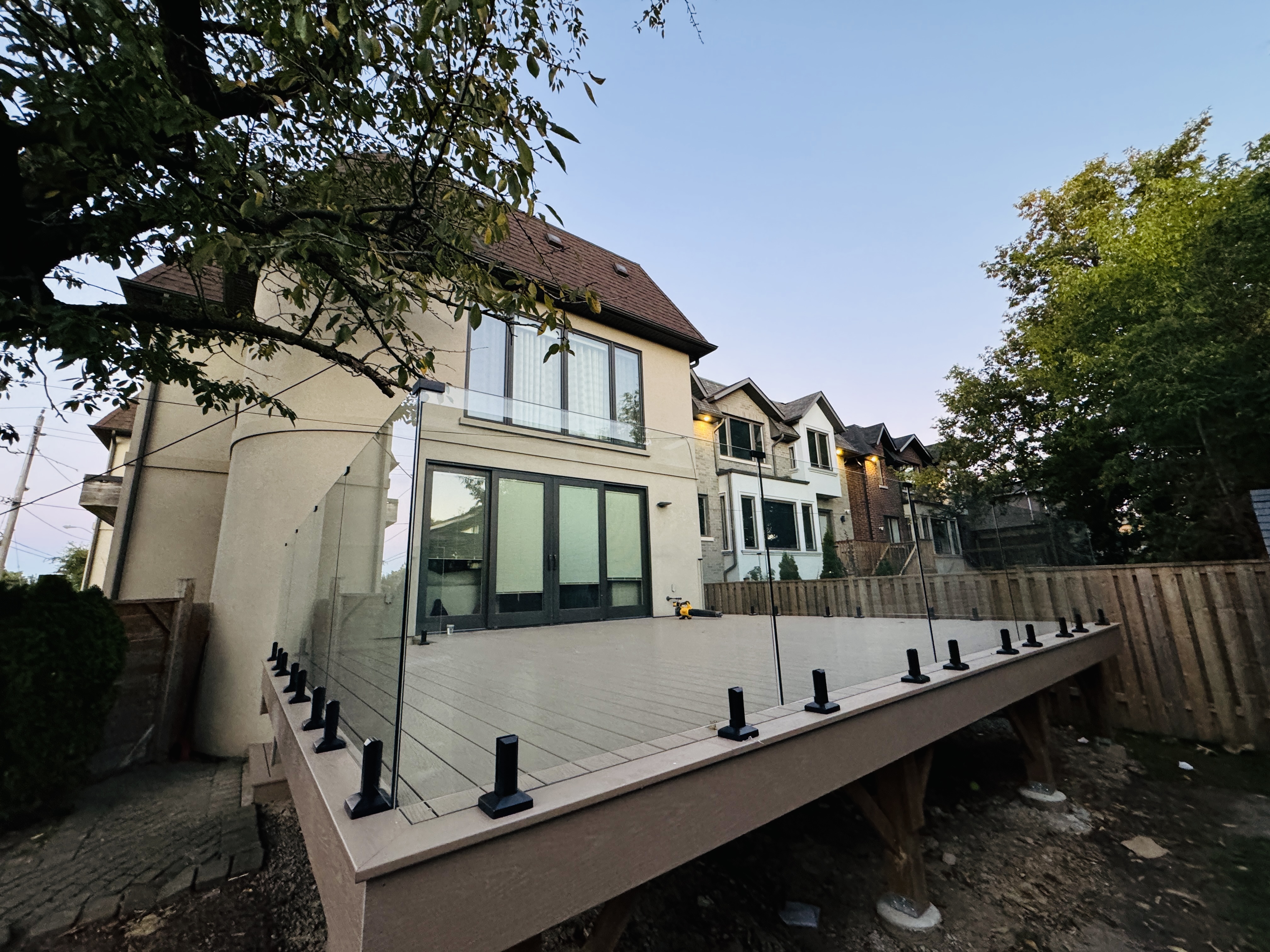 Premium Poolside Deck with Glass Railings